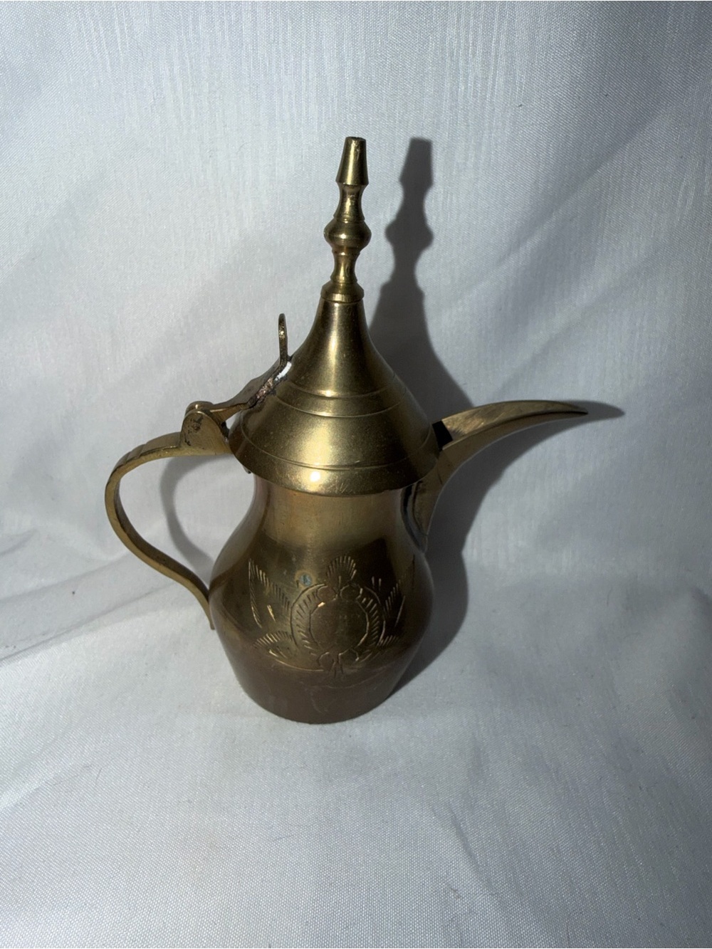 Vintage Etched Brass 3-Piece Coffee Set - Picture 9 of 16